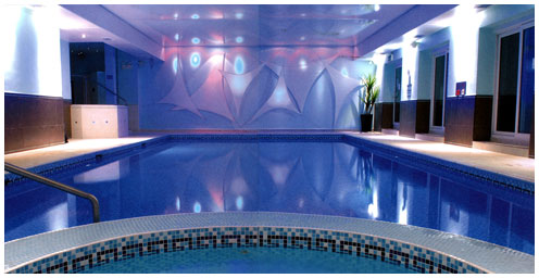 Pool Sails, sculpture by Denise Pipkin, at St Michael's Hotel, Falmouth
